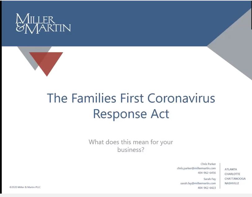 GACC Miller Martin Webinar Families First Coronavirus Response Act March 26, 2020